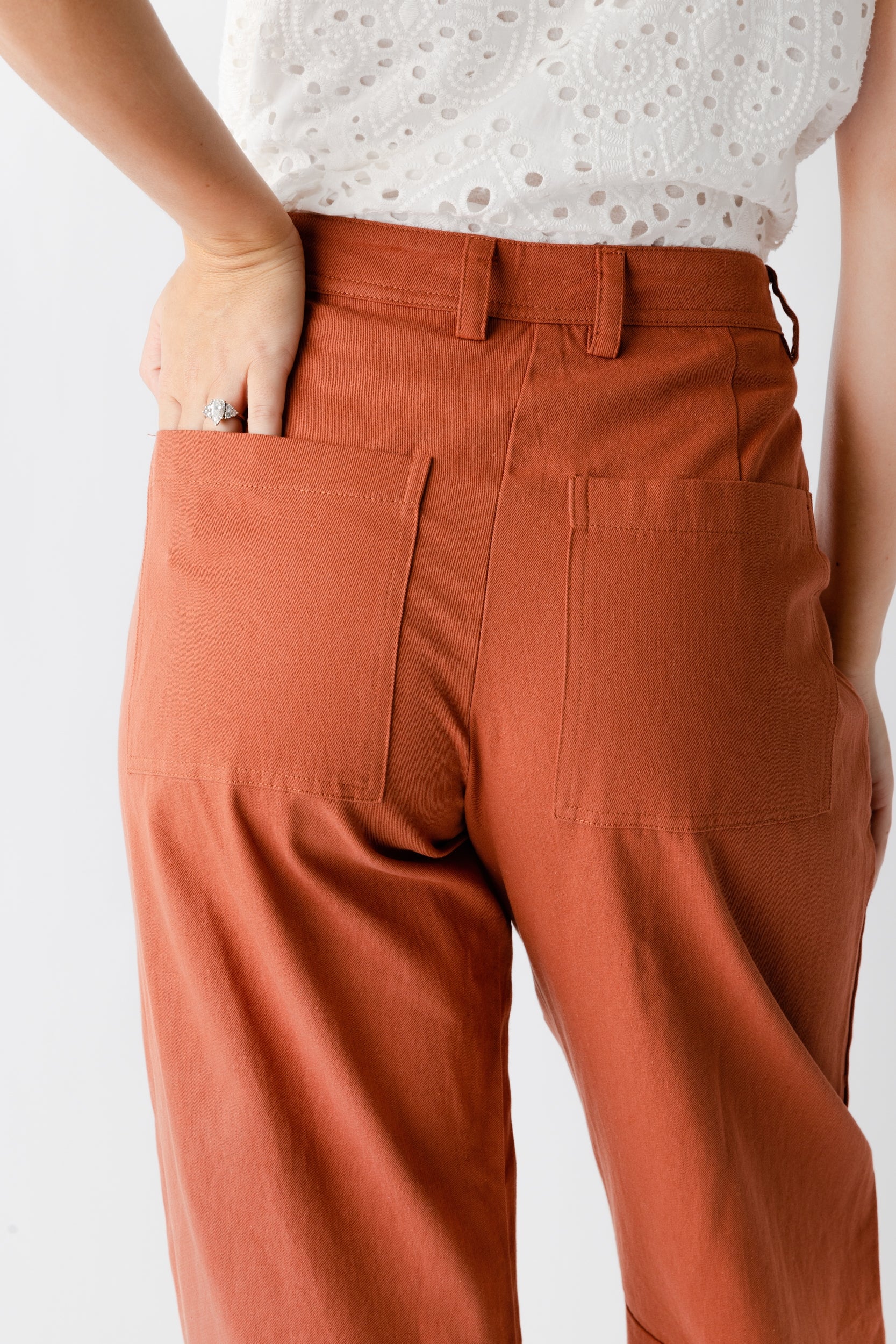 Belle Patch Pocket Wide Leg Pant - fab'rik