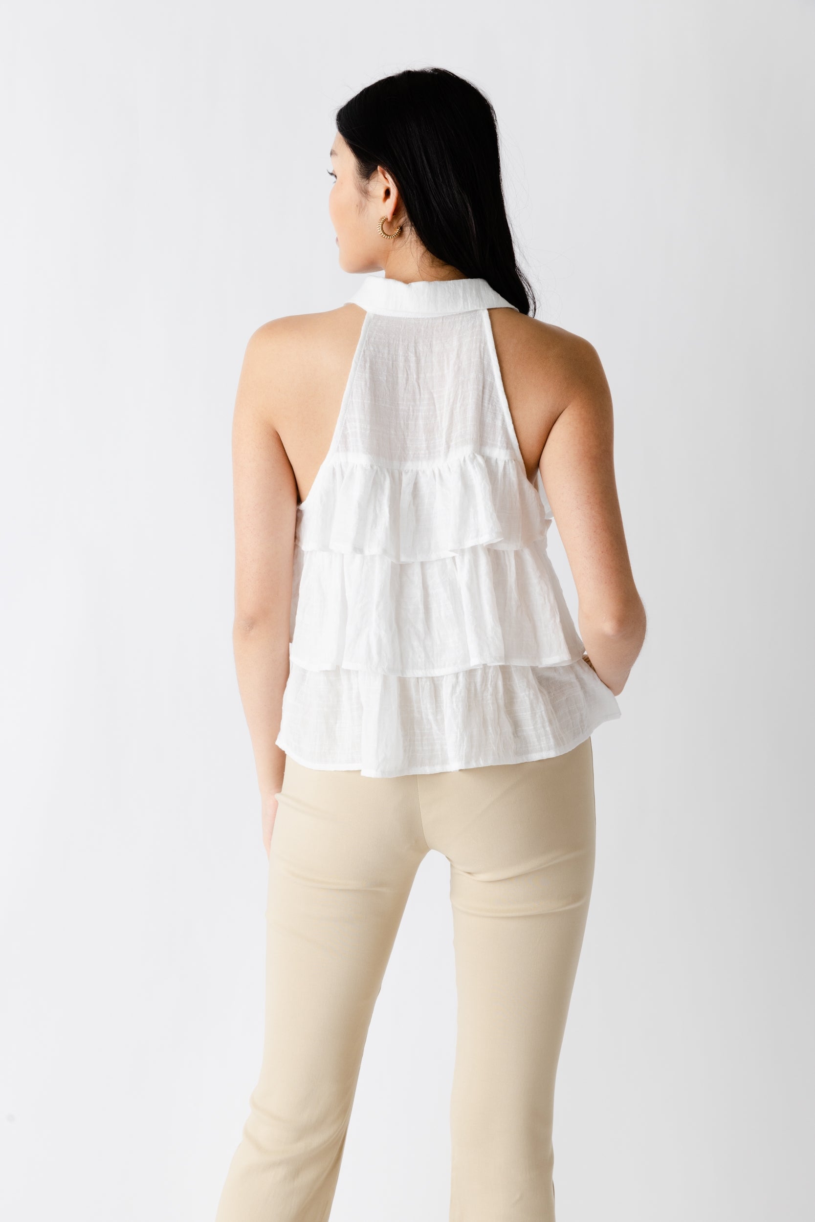 Zara Tiered Button Front Blouse - fab'rik