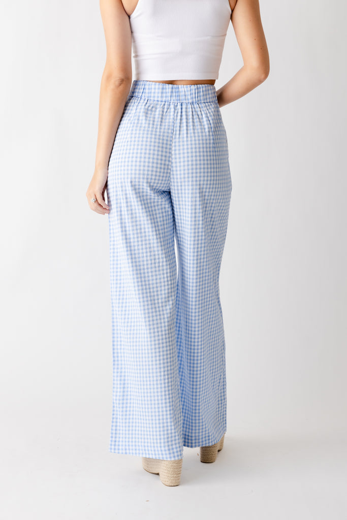 Lana Gingham Wide Leg Pant - fab'rik