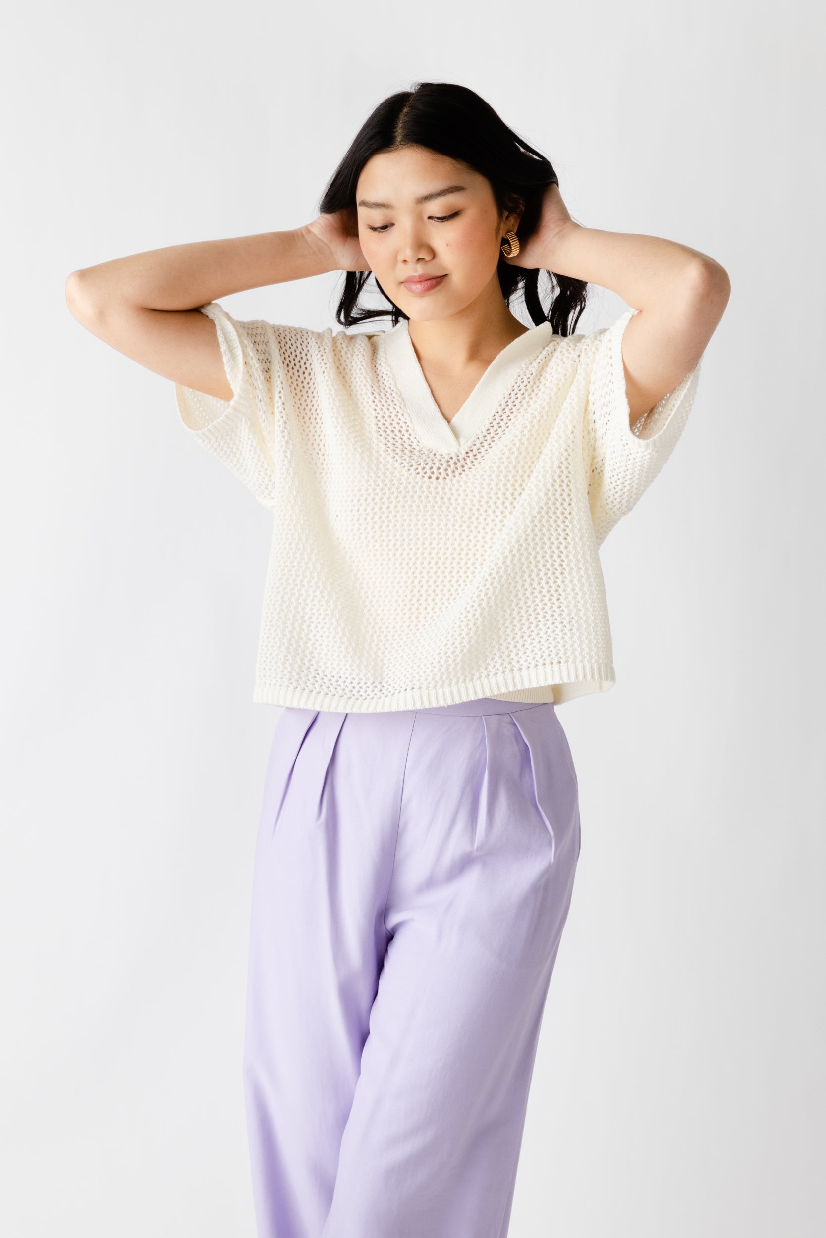 Grace Open Weave Knit Top - fab'rik