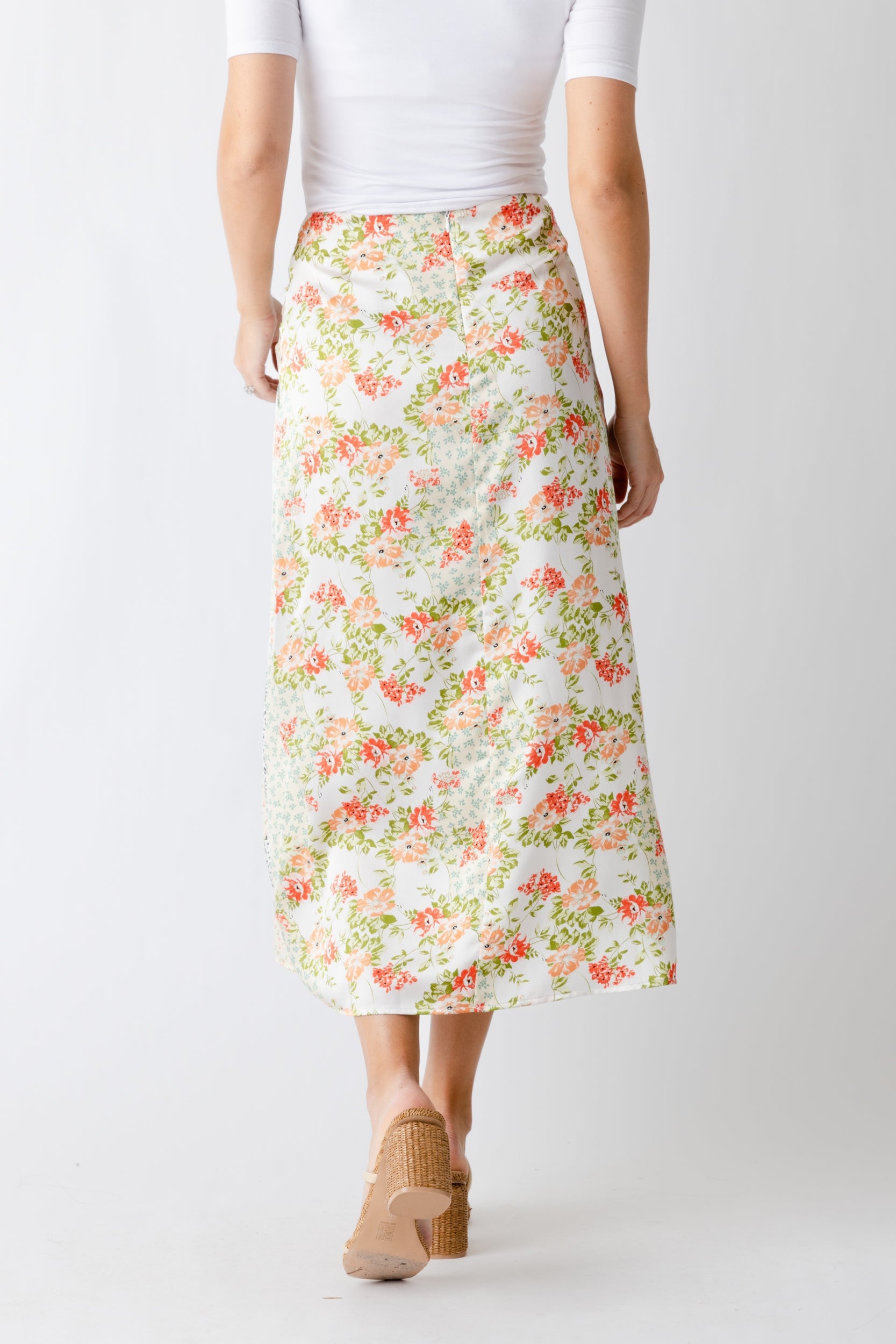 Jessi Floral Patchwork Sarong Skirt - fab'rik