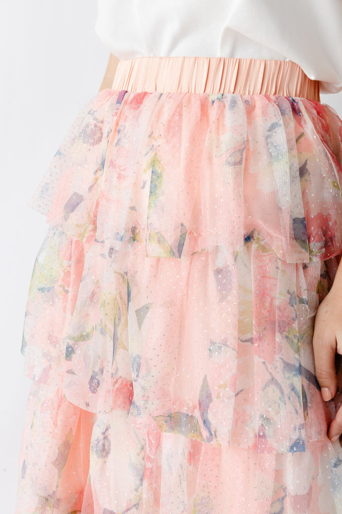 Daphne Mesh Tulle Midi Skirt - fab'rik