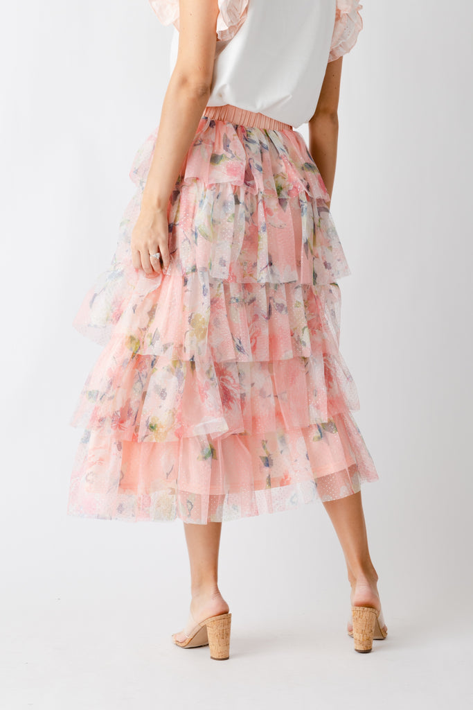 Daphne Mesh Tulle Midi Skirt - fab'rik