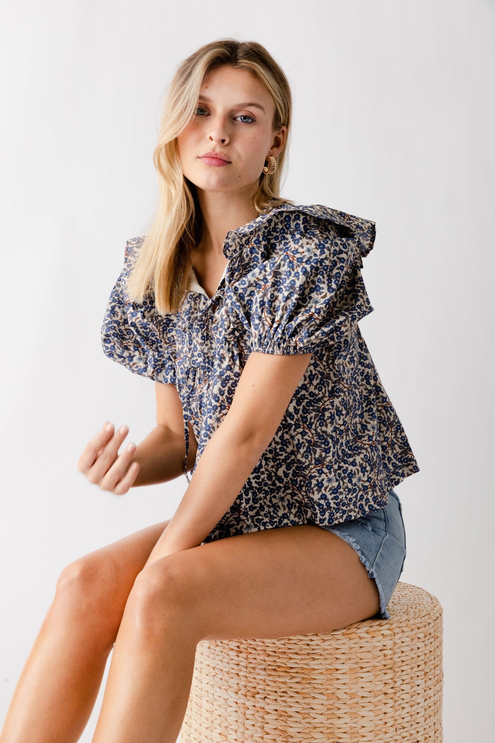 Samantha Puff Sleeve Blouse - fab'rik