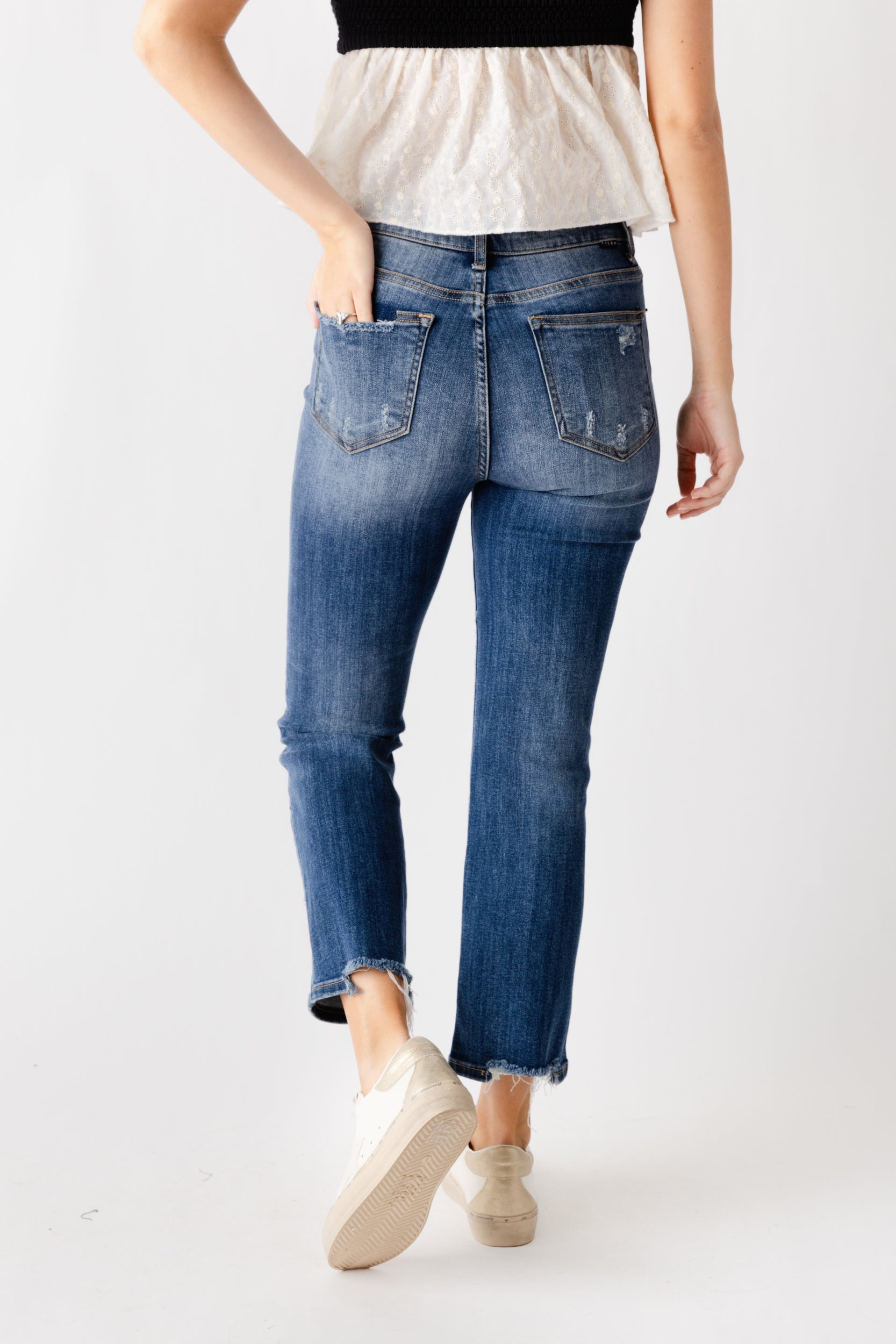 Stevie High Waisted Cropped Flare Jean - fab'rik