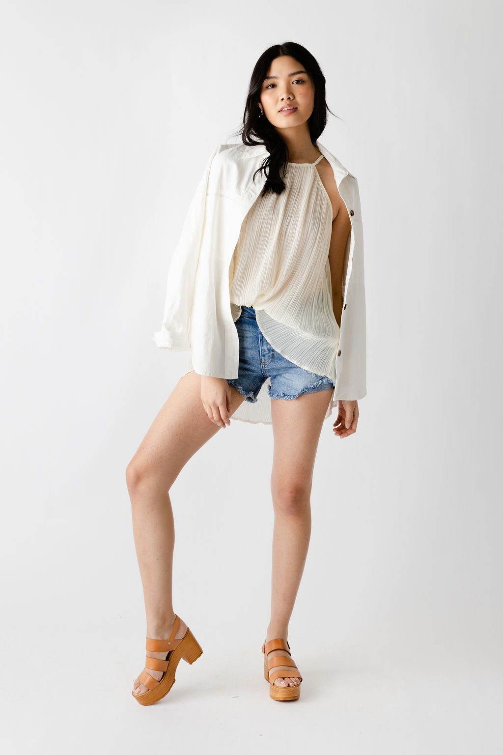Grace High Neck Pleated Blouse - fab'rik