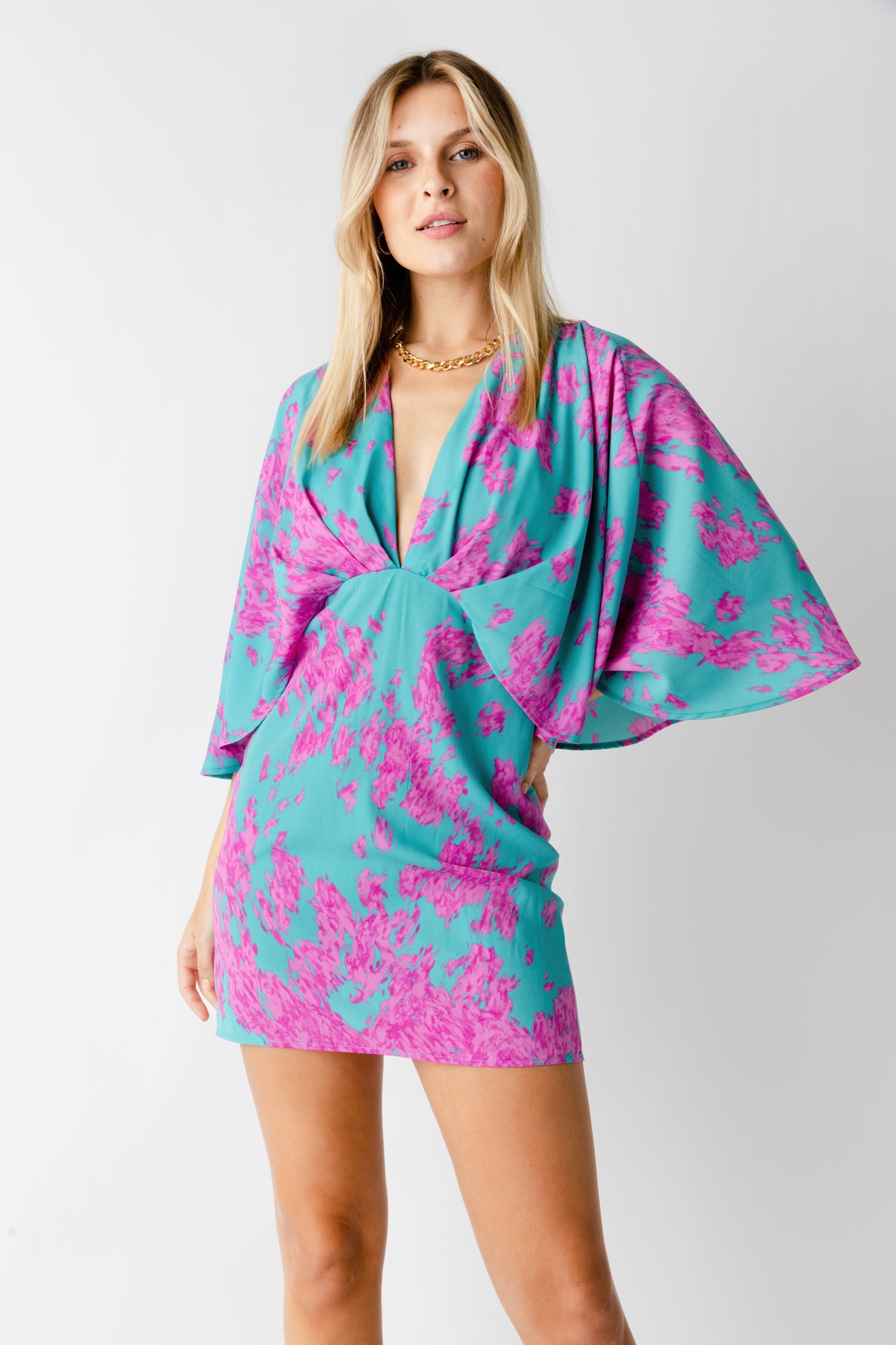 Gracie Kimono Sleeve Dress - fab'rik