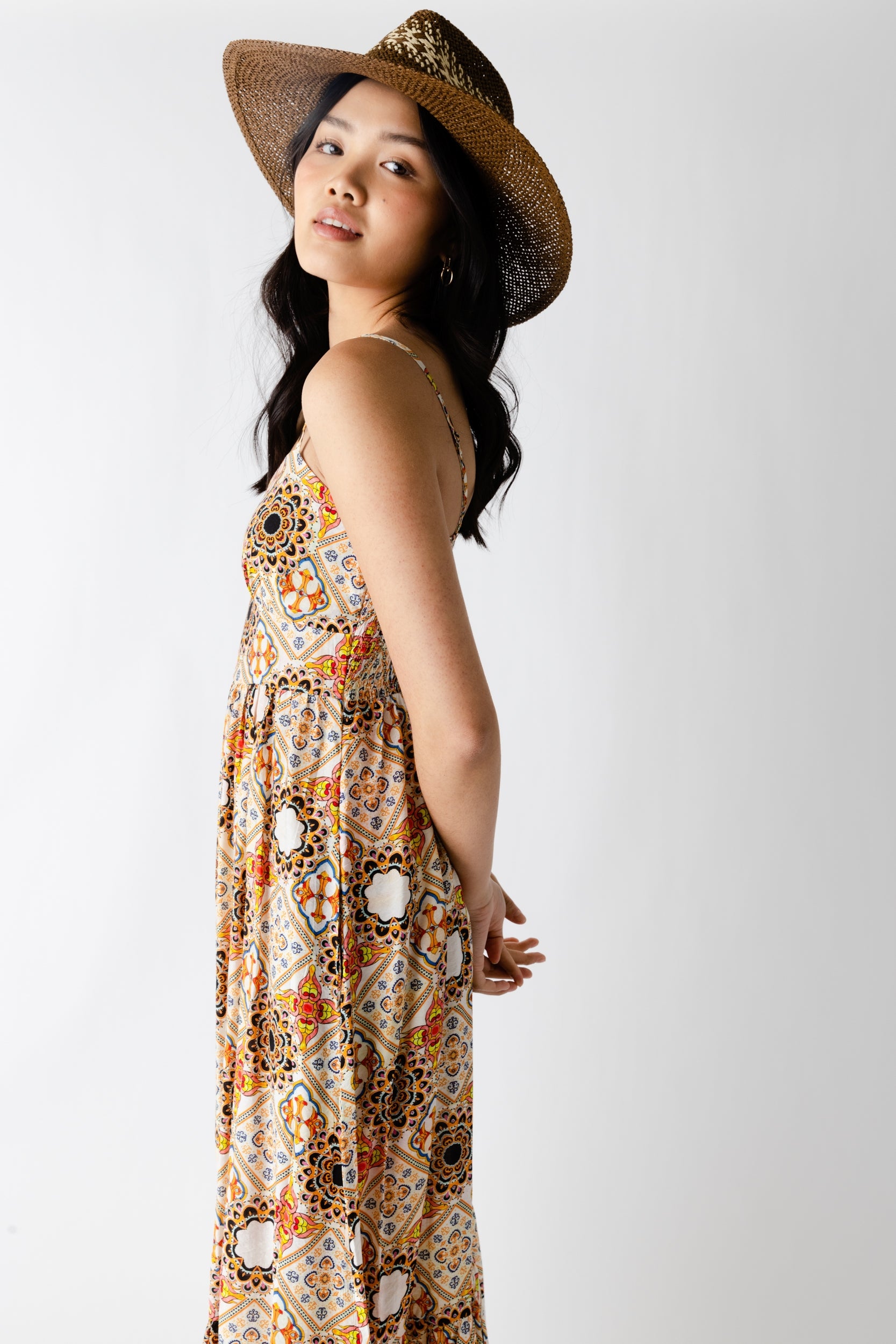 Mia Tie Print Maxi Dress - fab'rik