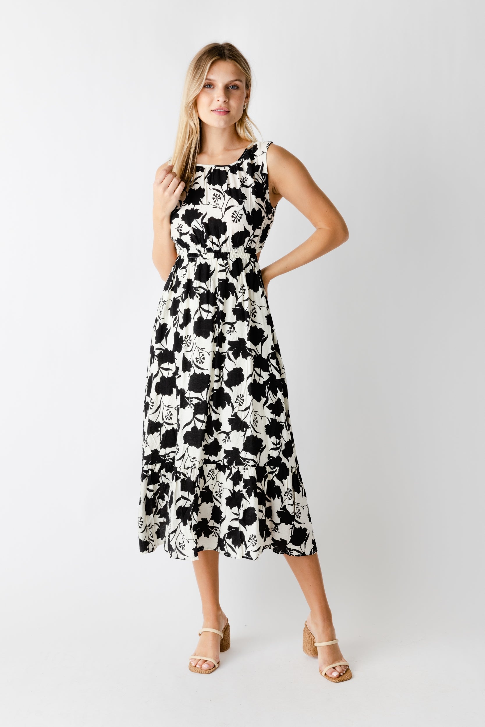 Tori Floral Open Back Dress - fab'rik