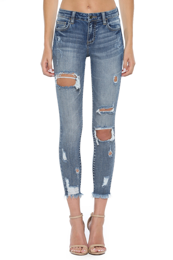 Monaco Distressed Crop Skinny Jean - fab'rik