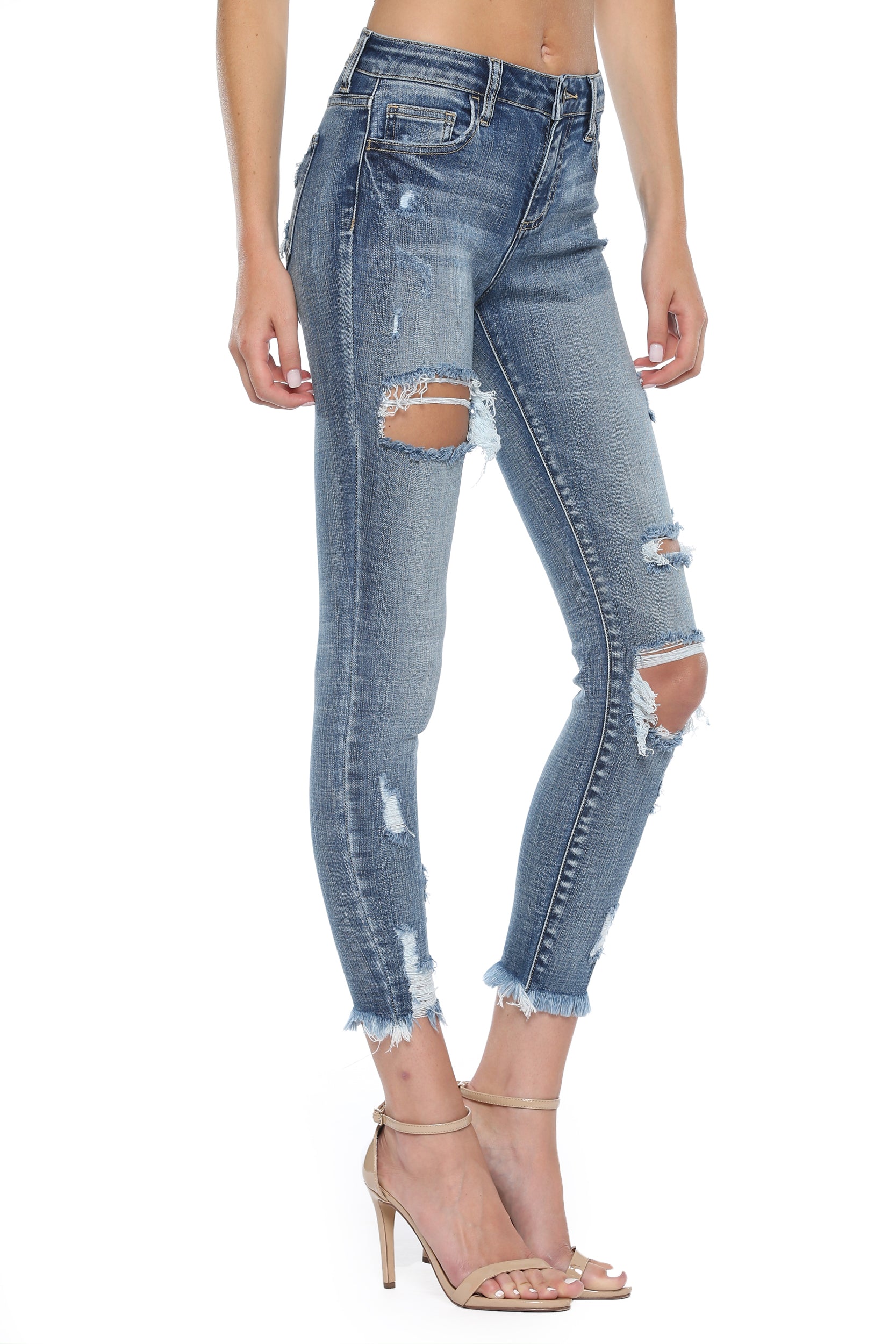 Monaco Distressed Crop Skinny Jean - fab'rik