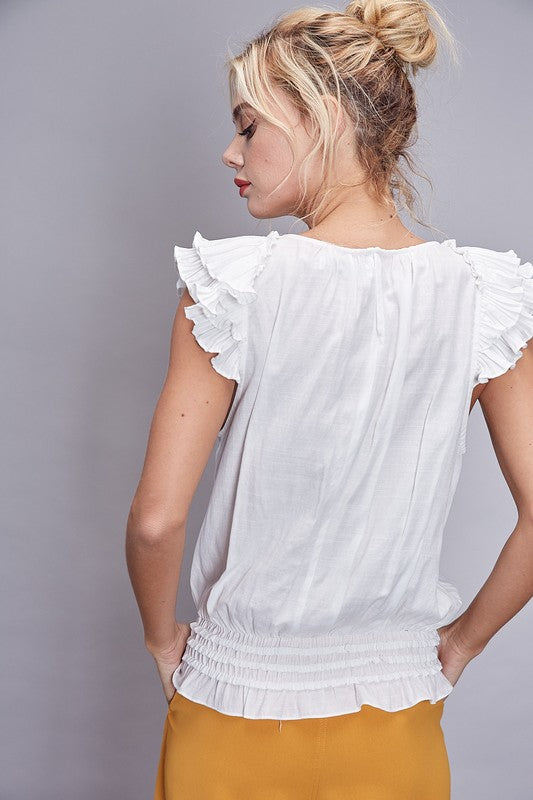 Lisette Ruffle Pleated Blouse - fab'rik