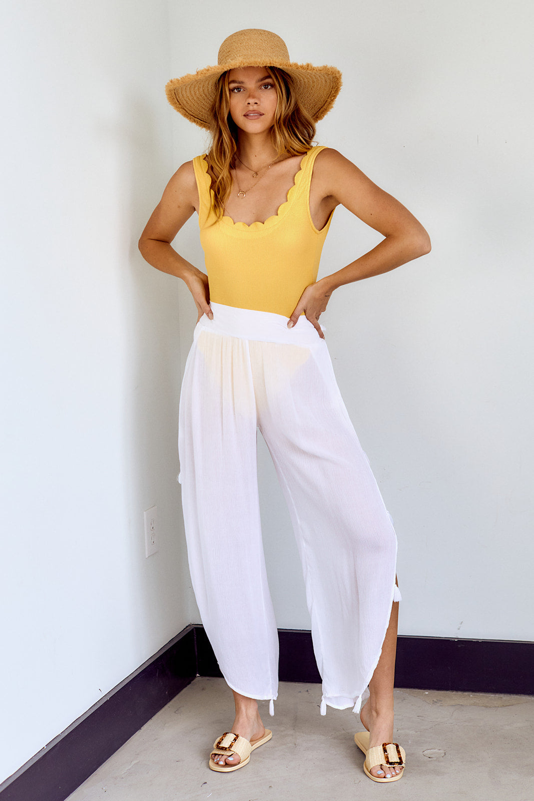 SALE - Caylie Tassel Detail Pants - fab'rik
