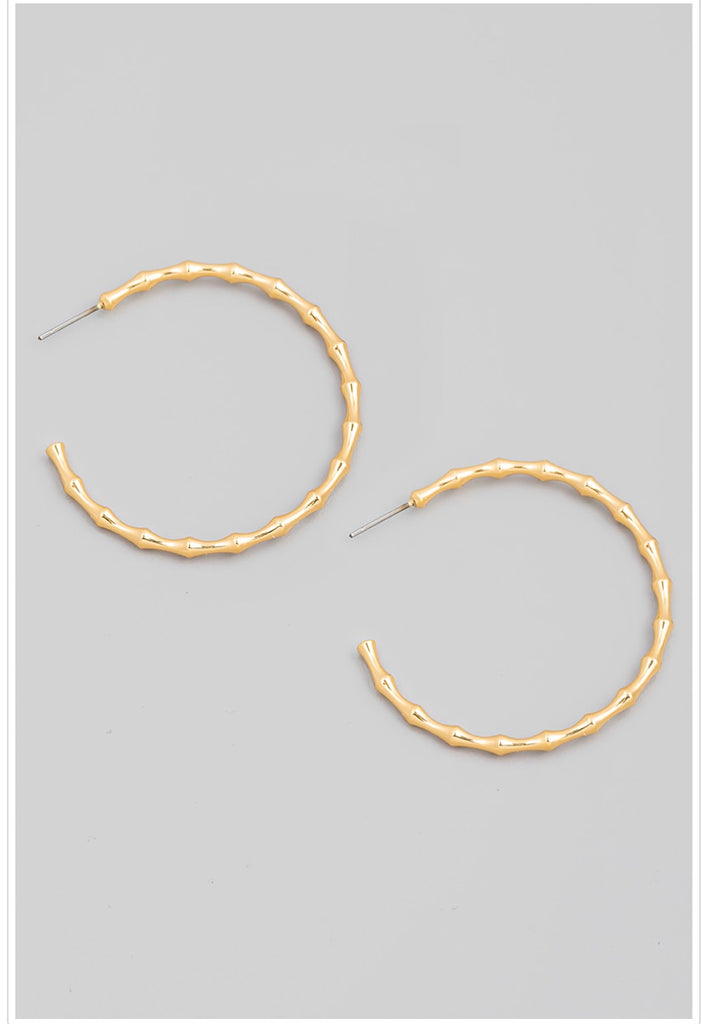 Karolina Bamboo Hoop Earrings - fab'rik