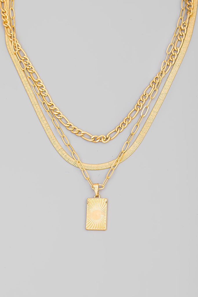 Mekia Sun Ray Pendant Necklace - fab'rik