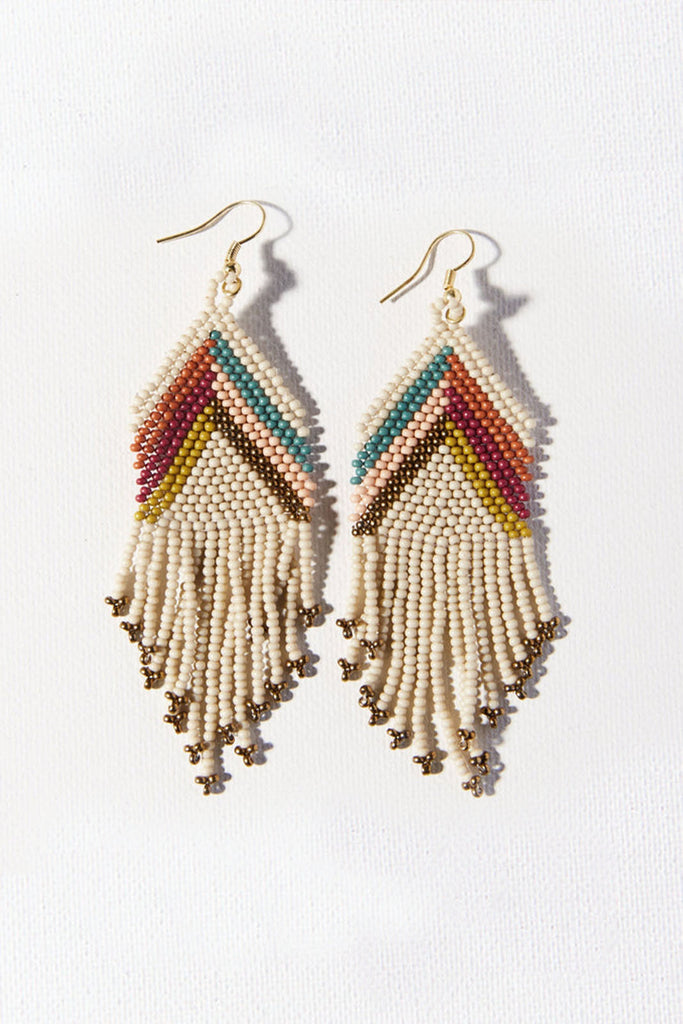 Ink+Alloy Fringe Chevron Stripe Earring - fab'rik