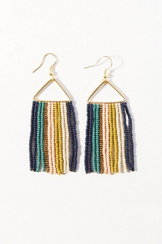 Ink+Alloy Stripe on Triangle Earrings - fab'rik
