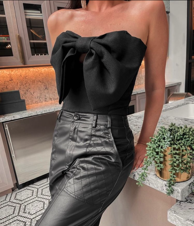 Kaydee Leather Wide Leg Pant - fab'rik