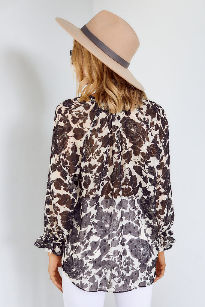 Lillie Floral Button Down Blouse - fab'rik