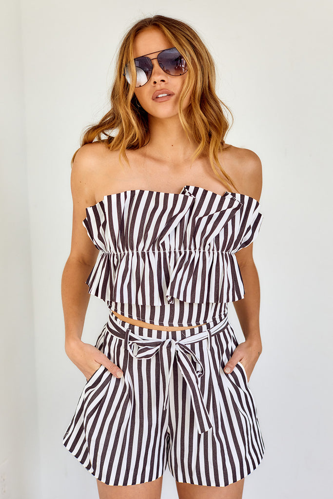 Mirlo Striped Cropped Top - fab'rik