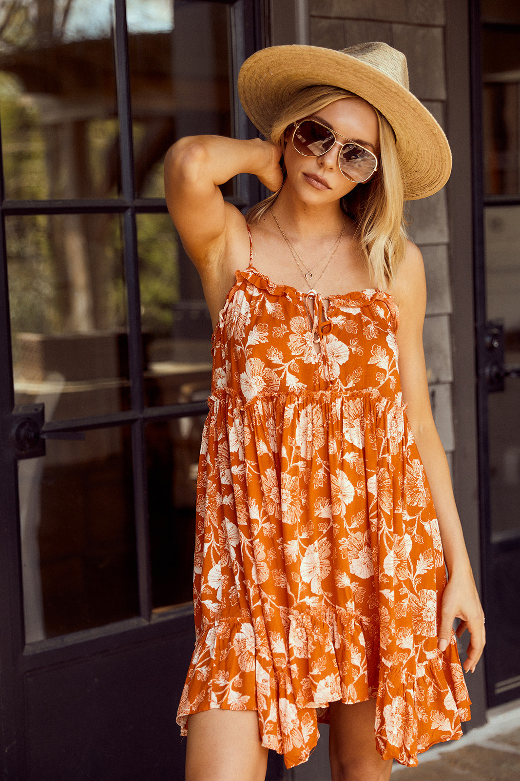 SALE - Rio Floral Tiered Mini Dress - fab'rik