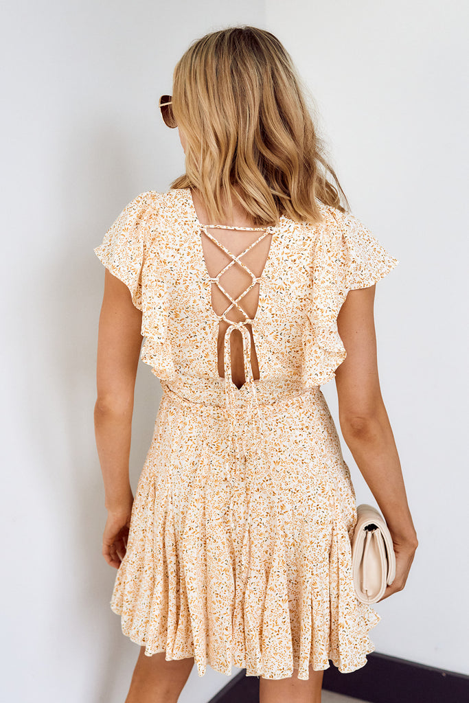 Rissa Floral Print Mini Dress - fab'rik